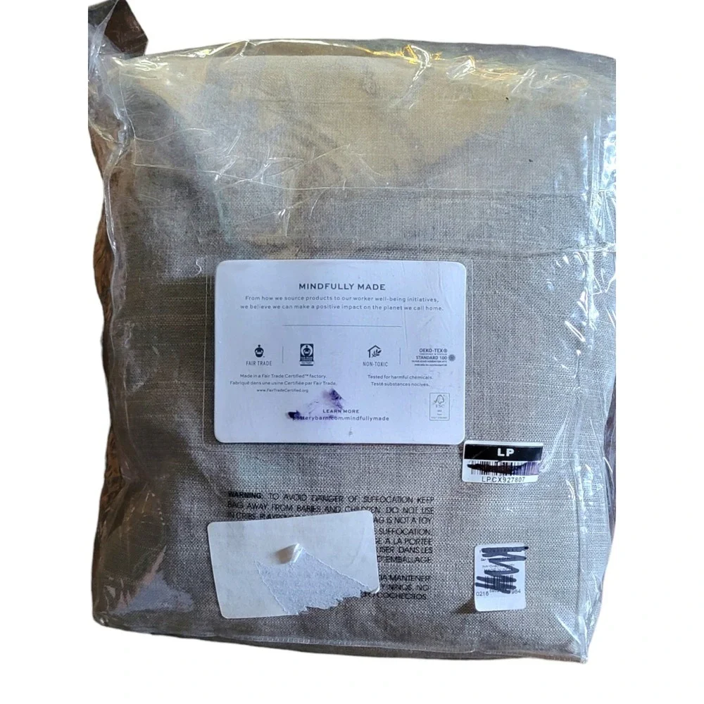 New Pottery Barn Grey Emery Blackout-Lined Curtain Panel 3 in 1 Pole Top 100